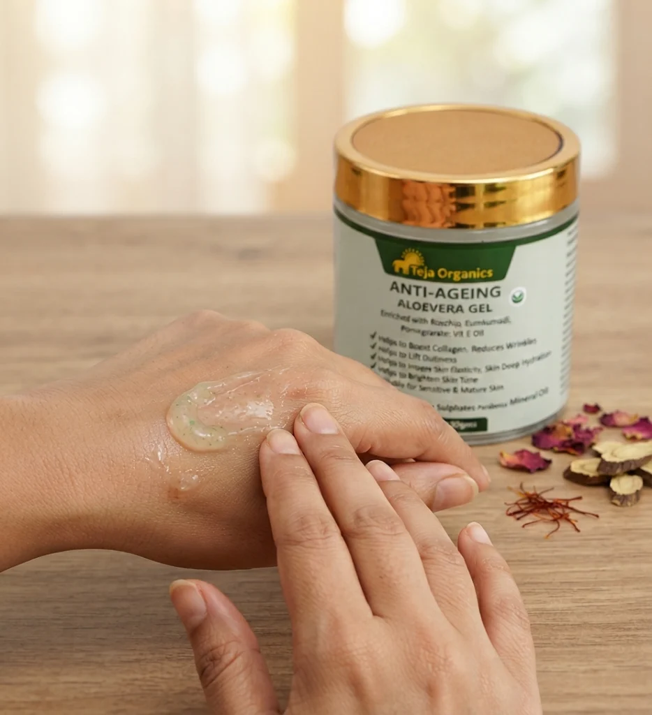 Anti-Ageing Aloe Vera Gel 100g | Hydration, Wrinkle Care, Fine Lines Reduction, Skin Tightening  & Skin Firming Gel |  Face Gel | No Parabens, No Sulphates