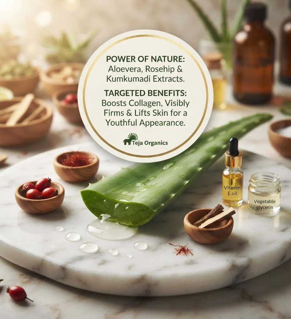 Anti-Ageing Aloe Vera Gel 100g | Hydration, Wrinkle Care, Fine Lines Reduction, Skin Tightening  & Skin Firming Gel |  Face Gel | No Parabens, No Sulphates