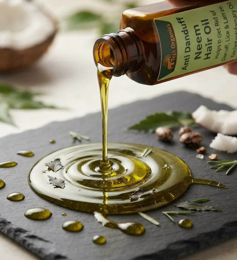 anti-dandruff-neem-hair-oil-gallery1-1784368650230.webp Anti-Dandruff Neem Hair Oil 110 ml | Herbal Ayurvedic Oil for Flake Control & Scalp Care | Supports Dandruff Reduction, Itchy Scalp Relief & Hair Strength