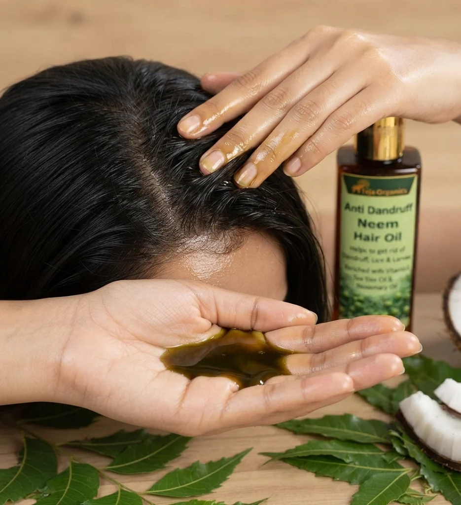 anti-dandruff-neem-hair-oil-gallery2-1784368655295.webp Anti-Dandruff Neem Hair Oil 110 ml | Herbal Ayurvedic Oil for Flake Control & Scalp Care | Supports Dandruff Reduction, Itchy Scalp Relief & Hair Strength