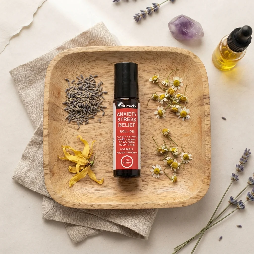 anxiety-stress-relief-roll-on-gallery4 Anxiety Stress Relief Roll-On | 100% Natural Essential Oil Blend | Calming, Relaxation & Mood Uplift | Lavender, Chamomile, Ylang Ylang