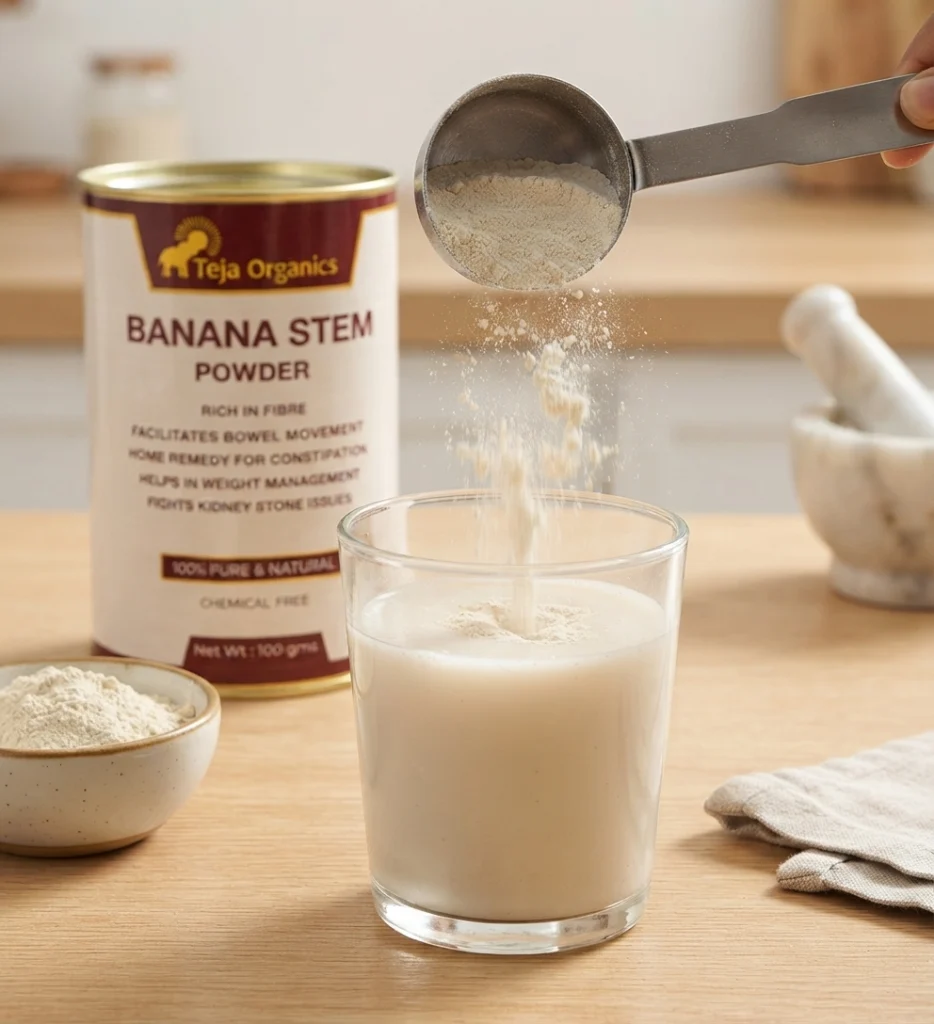 banana-stem-powder-gallery2-1784370072636.webp Banana Stem Powder | 100% Natural Superfood | Source of Dietary Fiber | Facilitates Bowel Movement | Home Remedy For Constipation | Supports Daily Nutrition & Wellness