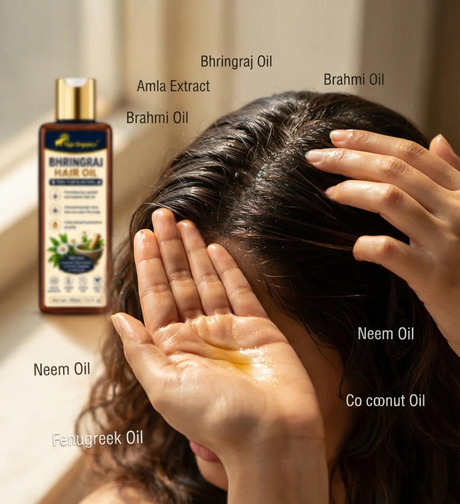 Bhringraj Hair Oil 100 ml | Moisturizes Hair | Strengthens hair roots | Nourishes the scalp | Reduces hair fall | Promotes hair growth | Suitable for All Hair Types
