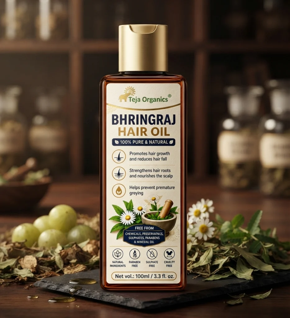Bhringraj Hair Oil 100 ml | Moisturizes Hair | Strengthens hair roots | Nourishes the scalp | Reduces hair fall | Promotes hair growth | Suitable for All Hair Types
