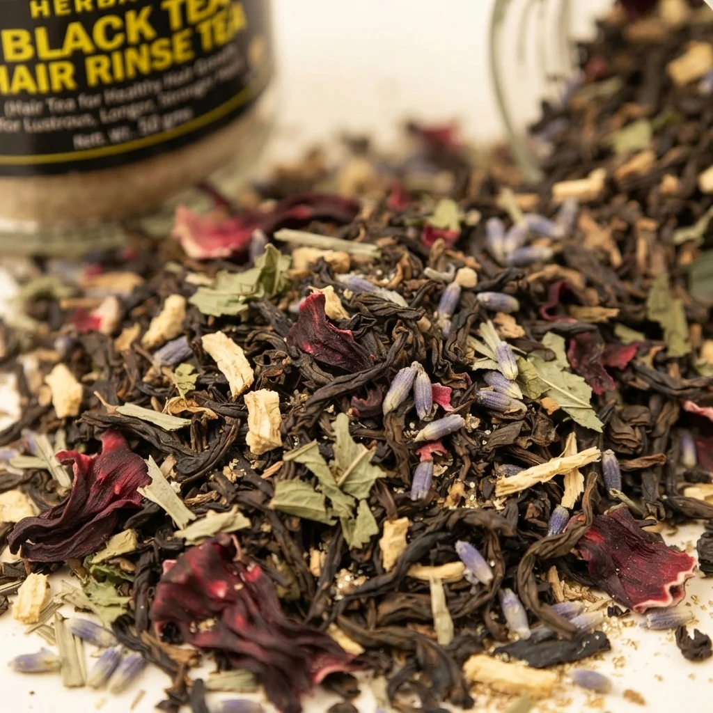 black-tea-hair-rinse-gallery1-1784369218226.webp Black Tea Hair Rinse 50g | Herbal Hair Care | Black Hair Rinse Tea for Healthy Hair Growth for Lustrous, Longer, Stronger Hair | No Chemicals