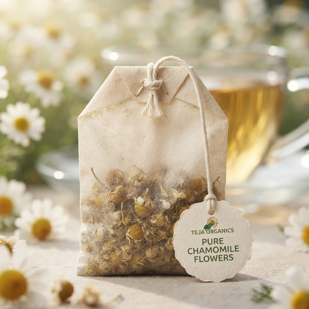 chamomile-tea-bags-gallery1-1784369765357.webp Chamomile Tea Bags (25 Nos) | Stress Relief | Support Relaxation & Sleep | Aids Digestion | Natural Wellness Infusion