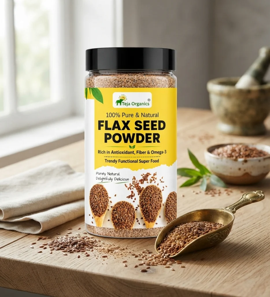 Flaxseed Powder | 100% Natural Superfood | Source of Omega-3, Fiber & Plant Nutrients | Supports Daily Nutrition & Wellness