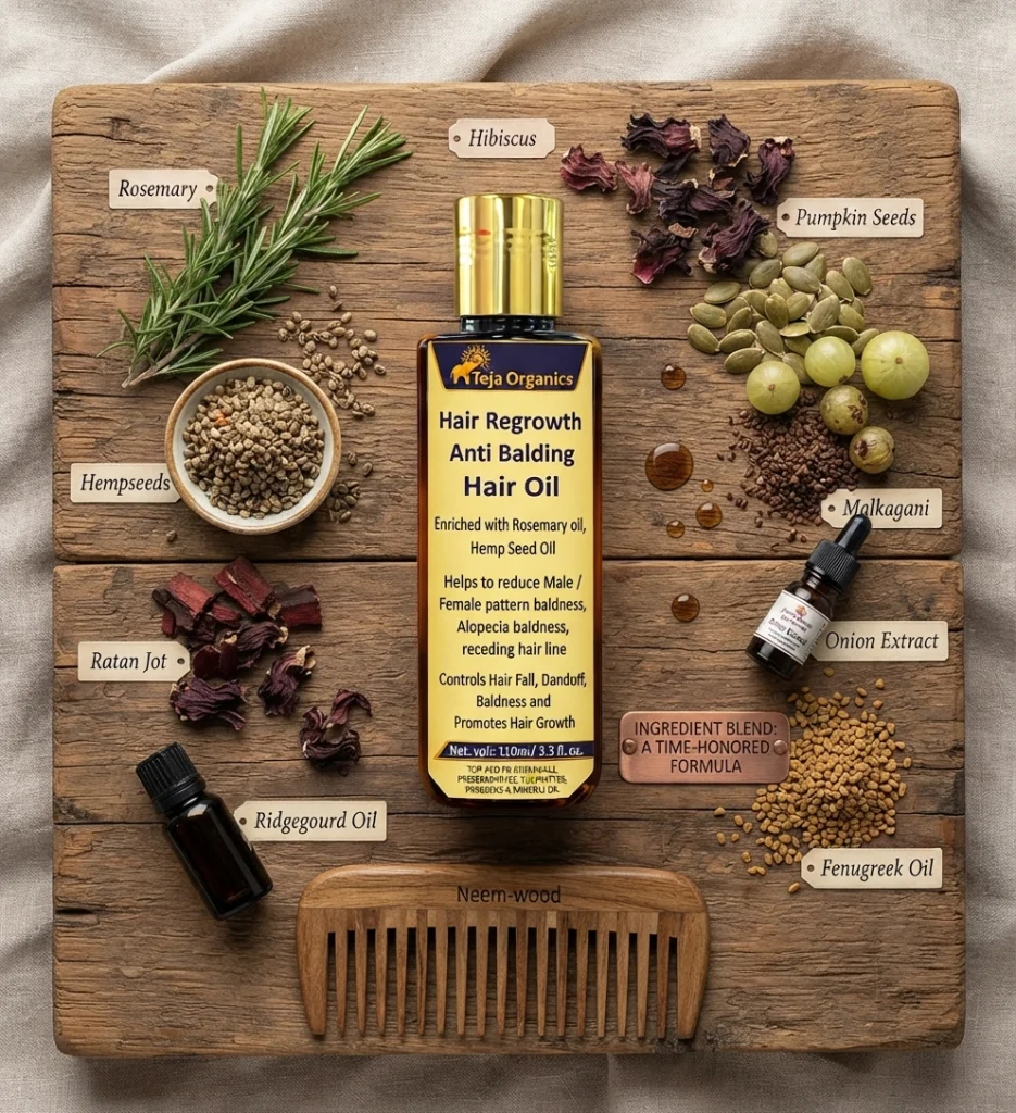 hair-regrowth-anti-balding-oil-gallery4-1784368683267.webp Hair Regrowth Anti Balding Oil 110ml | Ayurvedic Herbal Oil for Thicker, Stronger Hair | Supports Hair Regrowth, Reduces Hair Fall & Nourishes Scalp