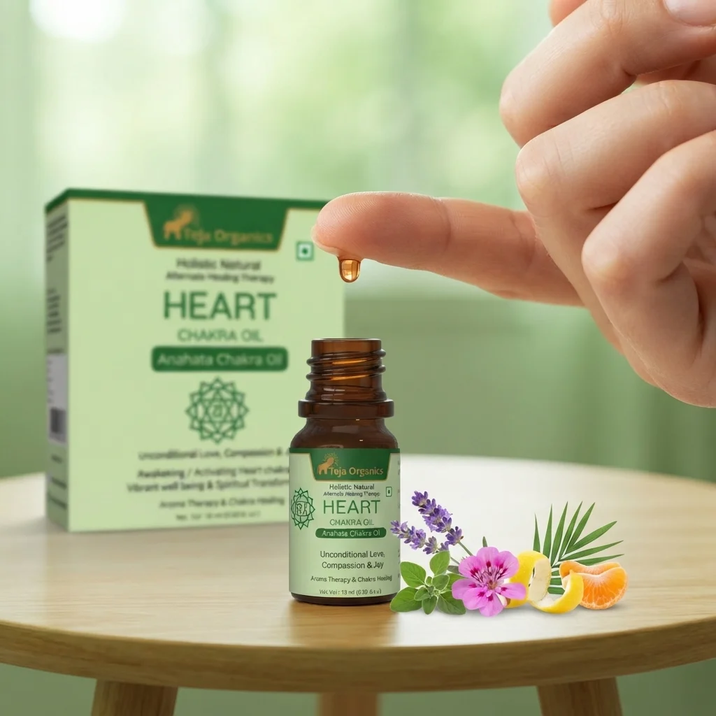 Heart Chakra Oil (Anahata Chakra) 15 ml | Aromatherapy Essential Oil Blend for Unconditional Love, Compassion & Joy | External Use