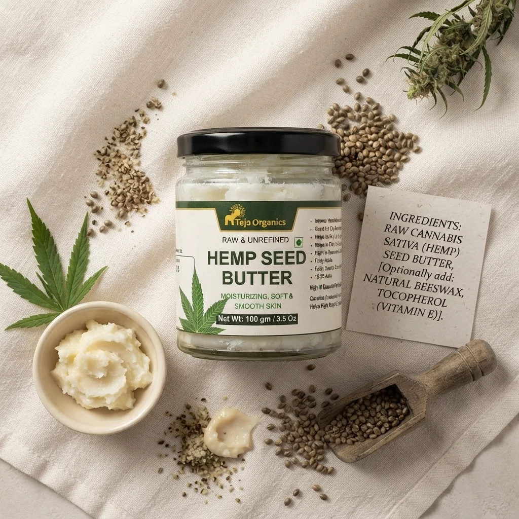Hemp Seed Butter 100g | Deep Moisturizing Body Butter | Skin Nourishment, Dry Skin Repair, Soft & Smooth Skin | Rich Hydration | No Parabens, No Sulphates