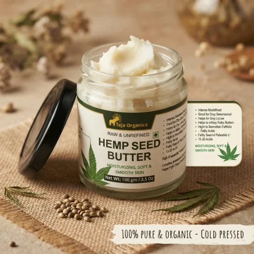 Hemp Seed Butter 100g | Deep Moisturizing Body Butter | Skin Nourishment, Dry Skin Repair, Soft & Smooth Skin | Rich Hydration | No Parabens, No Sulphates