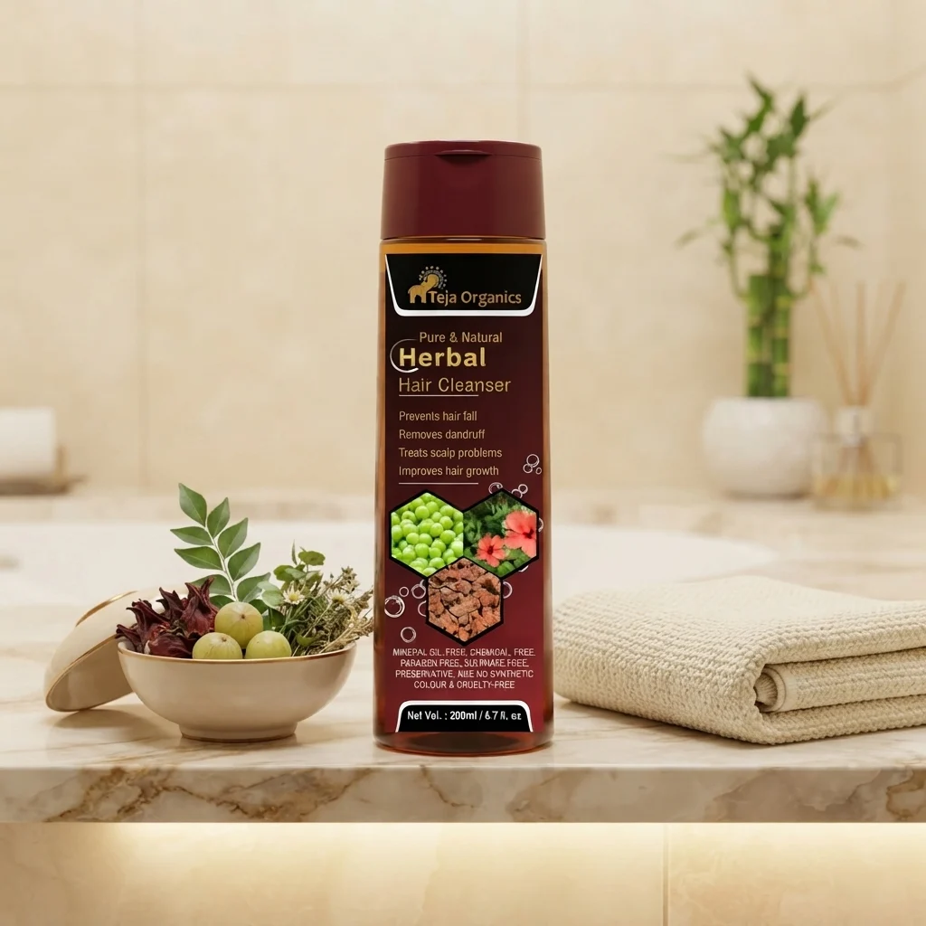 herbal-hair-cleanser-hero-1784369141881.webp Herbal Hair Cleanser 200 ml | Ayurvedic Natural Shampoo |Enriched with Hibiscus and Amla | Cleansing and Nourishing | Remove impurities without stripping natural oils | Natural Conditioner