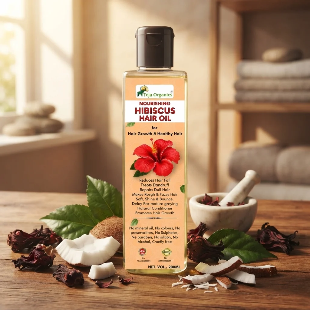 Hibiscus Hair Oil 110 ml | Herbal Hair Oil for Hair Growth & Smooth Hair | Supports Hair Strength, Reduces Hair Fall & Improves Shine