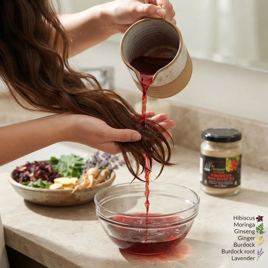 Hibiscus Hair Rinse 50g | Herbal Hair Care | Healthy Hair Growth for Lustrous, Longer, Stronger Hair | Natural Hair Growth & Conditioning | Reduces Hair Fall , Adds Shine & Softness  | No Chemicals