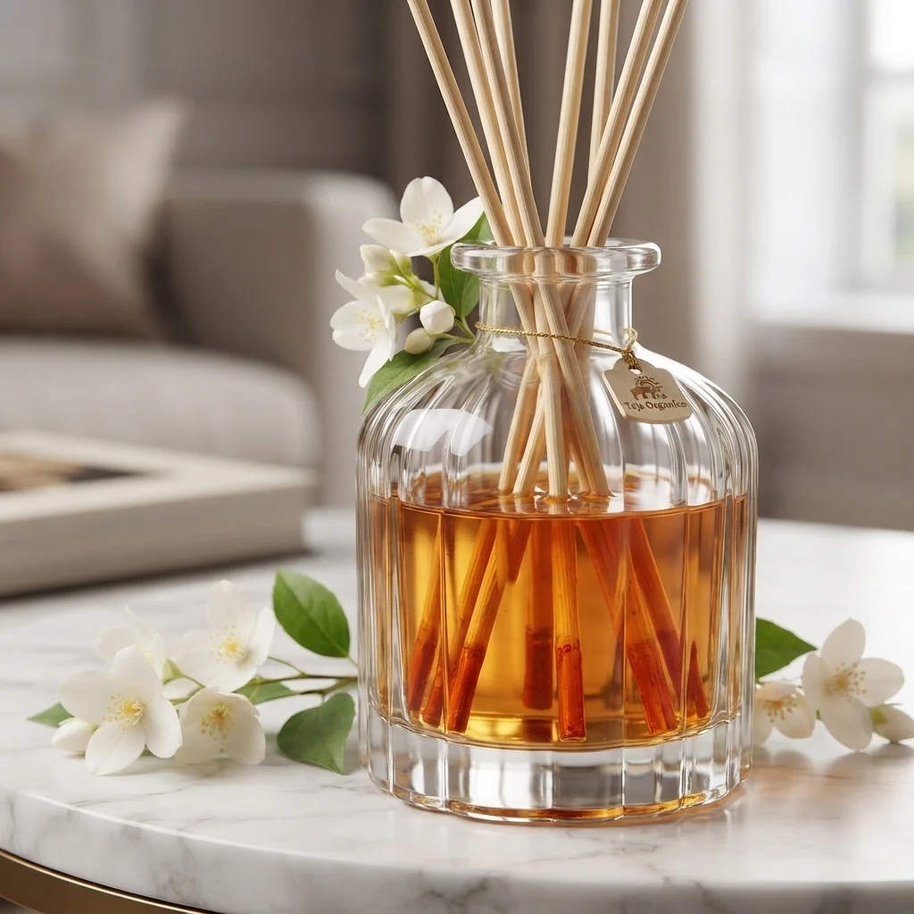Jasmine Royale Reed Diffuser Oil 50ml | Elegant | Floral | Enhances Mood & Positivity | Promotes relaxation & emotional balance