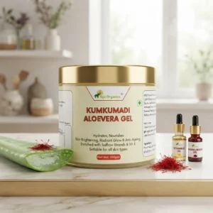 Kumkumadi Aloe Vera Gel 100 gm | Enriched with Saffron | Skin Brightening, Anti-Ageing, Pigmentation Care | Hydrating Face  | No Parabens, No Sulphates