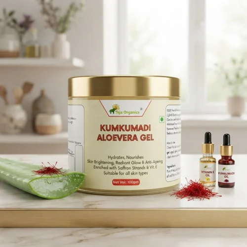 kumkumadi-aloe-vera-gel-hero-1784367052291.webp Kumkumadi Aloe Vera Gel 100 gm | Enriched with Saffron | Skin Brightening, Anti-Ageing, Pigmentation Care | Hydrating Face | No Parabens, No Sulphates