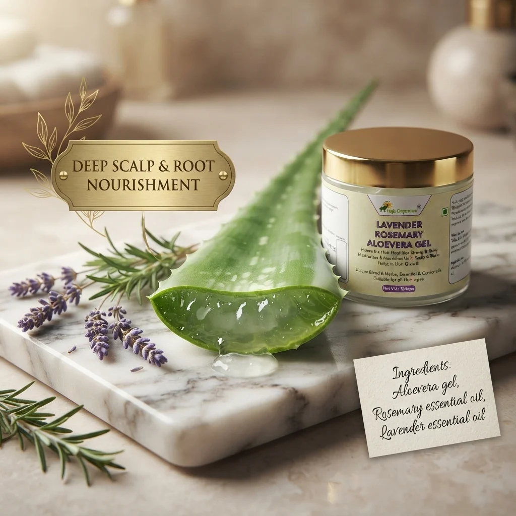 Lavender Rosemary Aloe Vera Gel 100g | Moisturizes & Nourishes the Scalp & Root |  No Parabens, No Sulphates