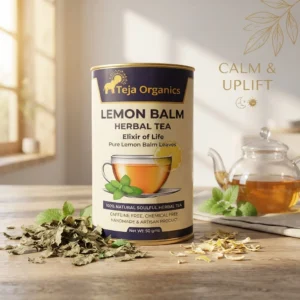 lemon-balm-tea-hero-1784371161821.webp Lemon Balm Herbal Tea 50 gm | 100% Pure Lemon Balm Leaves | Caffeine Free Herbal Tea | Support relaxation | Stress relief | Restful sleep | Digestive comfort | Elixir of Life