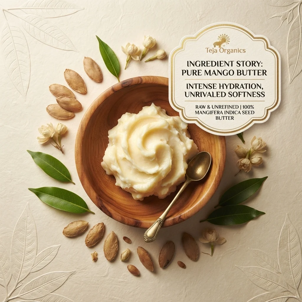 Mango Butter 100g | Deep Moisturizing Body Butter | Skin Softening, Repair & Hydration | Dry Skin Care | No Parabens, No Sulphates
