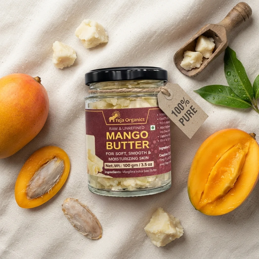 Mango Butter 100g | Deep Moisturizing Body Butter | Skin Softening, Repair & Hydration | Dry Skin Care | No Parabens, No Sulphates