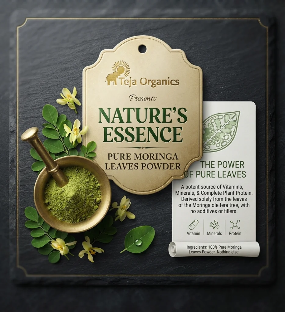 Moringa Powder | Natural Superfood India | Rich in Vitamins, Minerals & Plant Protein | Supports Immunity, Energy & Diabetes Management