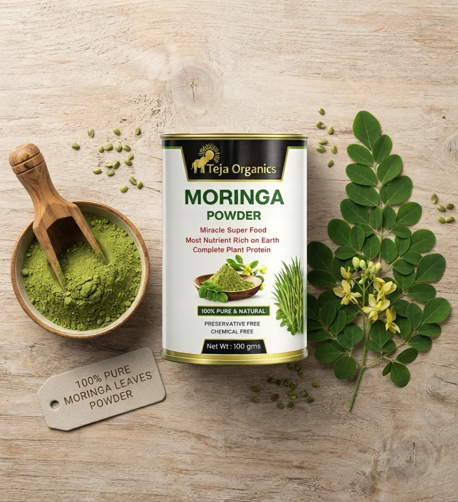Moringa Powder | Natural Superfood India | Rich in Vitamins, Minerals & Plant Protein | Supports Immunity, Energy & Diabetes Management