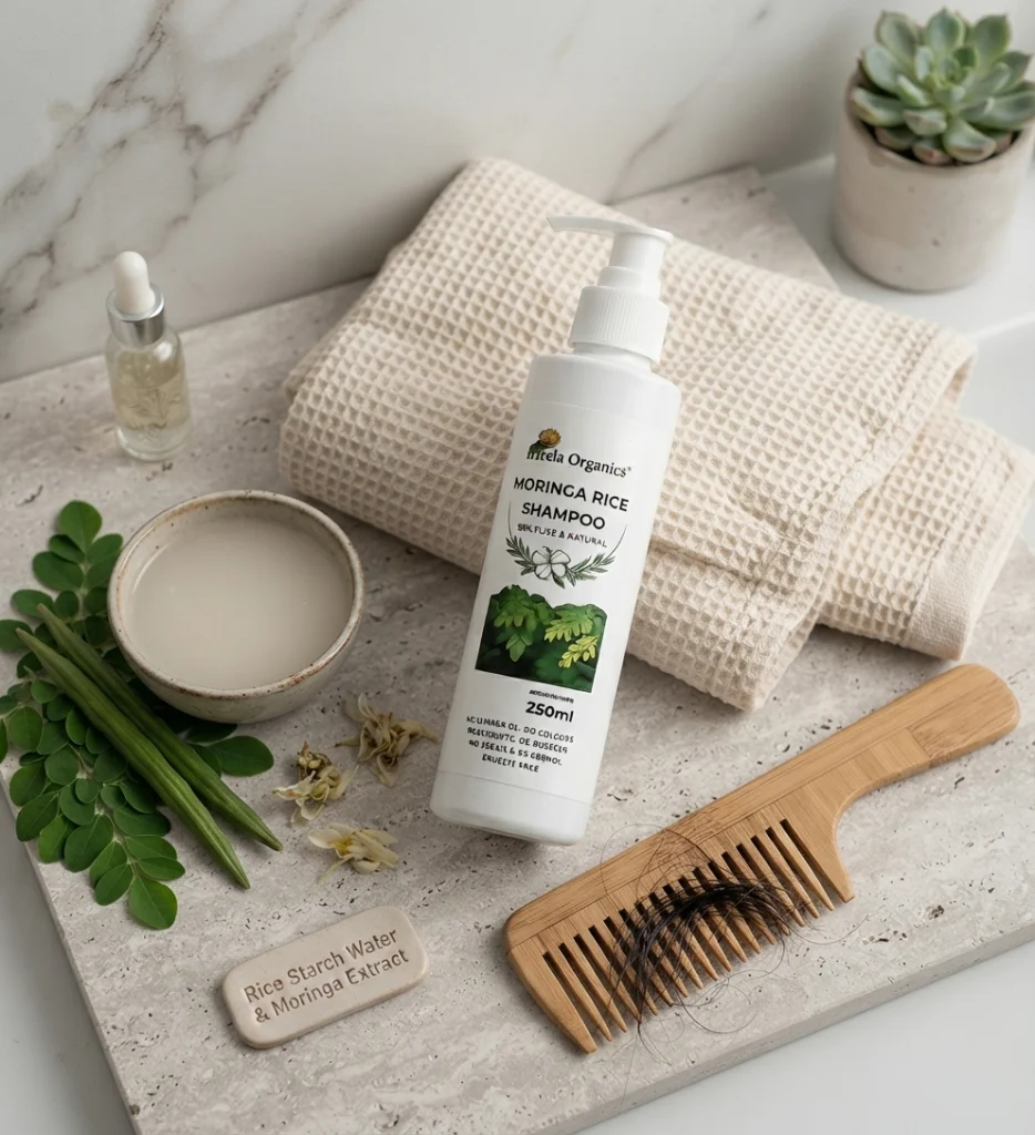 moringa-rice-shampoo-gallery4-1784368951845.webp Moringa Rice Shampoo 250 ml | Blend of moringa and rice extract | Enriched with Moringa | Hydrates & Moisturizes | Natural Conditioner