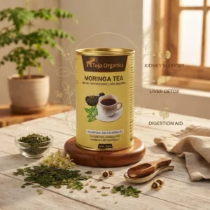 moringa-tea-hero-1784371461986.webp Moringa Tea 50 gm | 100% Moringa Leaves | Nutrient-rich superfood | Support immunity | Metabolism | Detoxification & overall wellness | Caffeine Free Herbal Tea