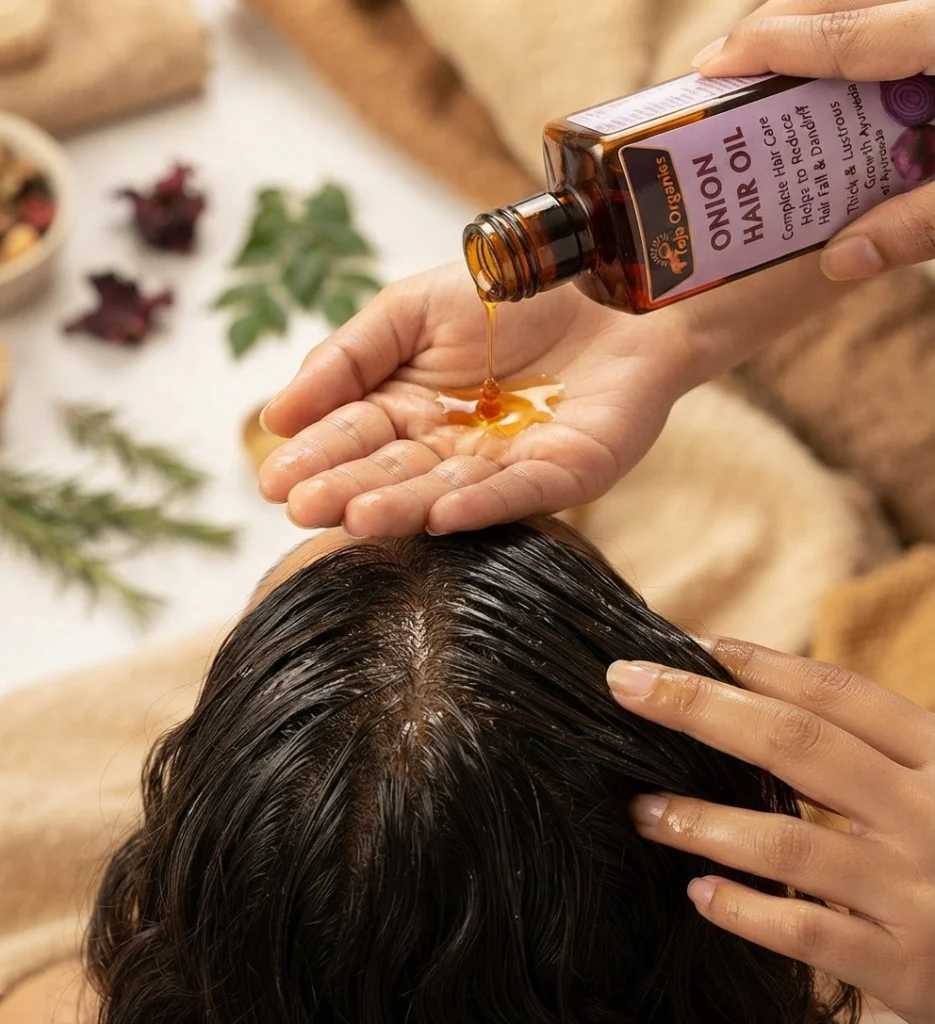 Onion Hair Oil 110 ml | Herbal Hair Oil for Hair Fall Control & Stronger Hair | Supports Hair Growth, Scalp Nourishment & Thickness