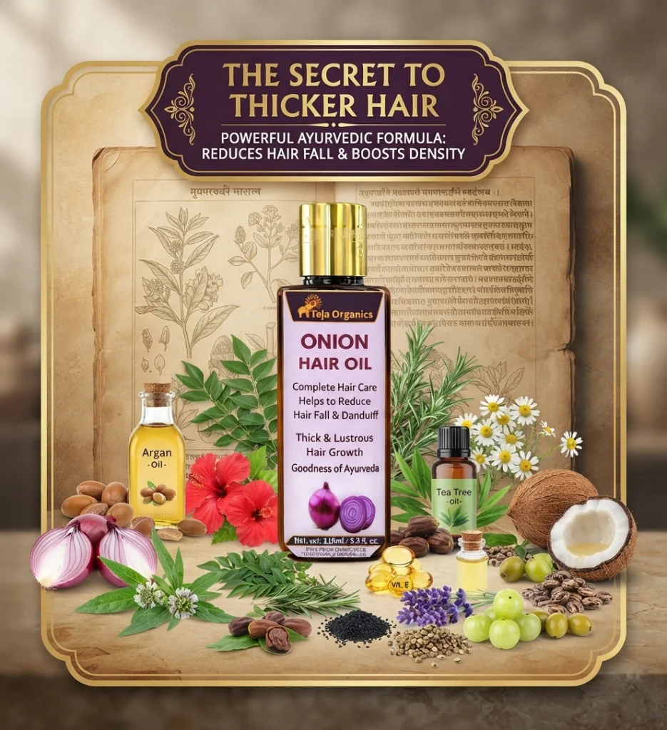 Onion Hair Oil 110 ml | Herbal Hair Oil for Hair Fall Control & Stronger Hair | Supports Hair Growth, Scalp Nourishment & Thickness