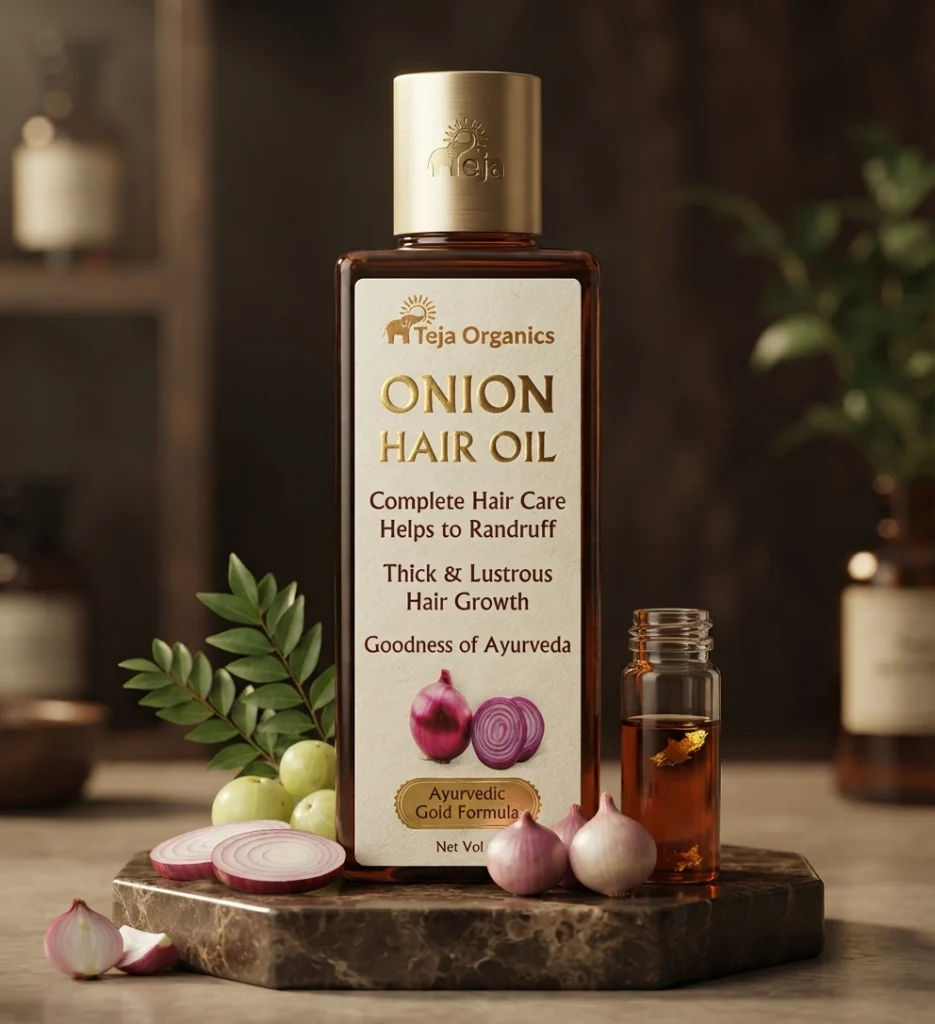 Onion Hair Oil 110 ml | Herbal Hair Oil for Hair Fall Control & Stronger Hair | Supports Hair Growth, Scalp Nourishment & Thickness