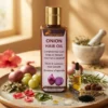 Onion Hair Oil 110 ml | Herbal Hair Oil for Hair Fall Control & Stronger Hair | Supports Hair Growth, Scalp Nourishment & Thickness