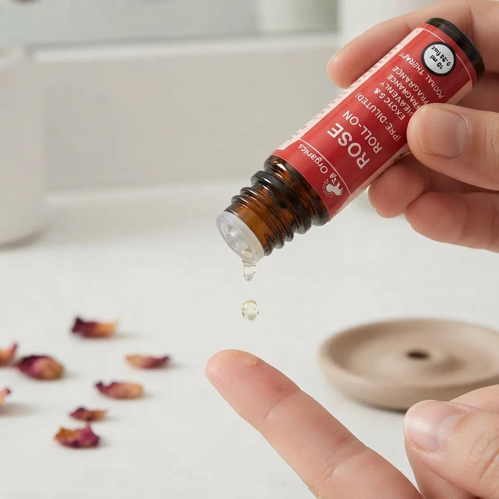 Rose Roll-On 10 ml | Rose Essential Oil Roll On | Floral Fragrance | Supports Relaxation | Skin Hydration | Mood Lifting