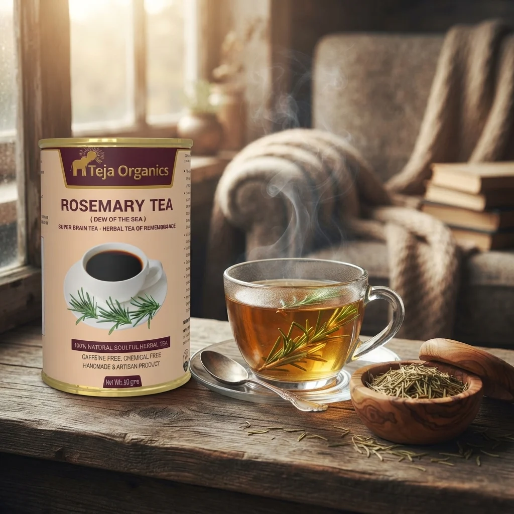 Rosemary Tea 50gm | 100% Pure Rosemary Leaves | Super brain tea - Herbal tea of  Remembrance | Supports Memory | Concentration, Focus, and Cognitive performance