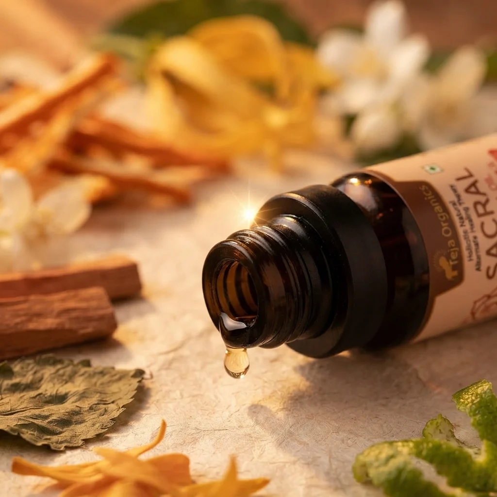 sacral-chakra-oil-gallery1-1784366404179.webp Sacral Chakra Oil (Swadhisthana Chakra) 15 ml | Aromatherapy Essential Oil Blend for Sensuality , Creativity, Pleasure & Relationship | External Use