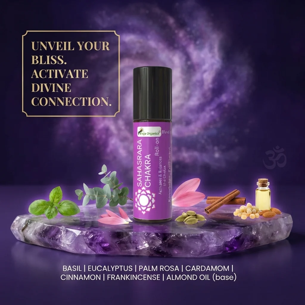 sahasrara-chakra-rollon-gallery3-1784366691619.webp Sahasrara Chakra Roll-On (Crown Chakra) 10 ml | Aromatherapy Roll-On for Bliss, Enlightenment, Pure Consciousness & Divine Love | External Use