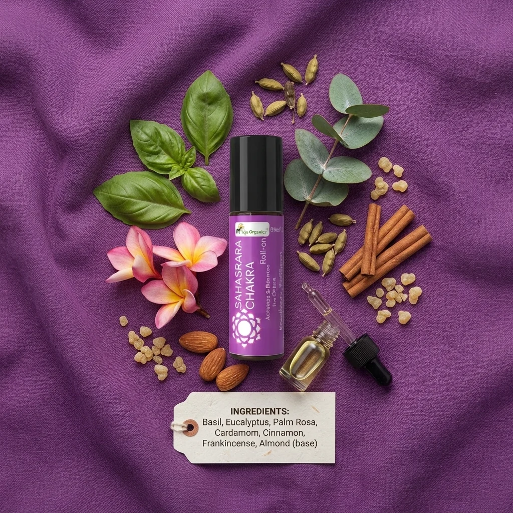 sahasrara-chakra-rollon-gallery4-1784366695458.webp Sahasrara Chakra Roll-On (Crown Chakra) 10 ml | Aromatherapy Roll-On for Bliss, Enlightenment, Pure Consciousness & Divine Love | External Use
