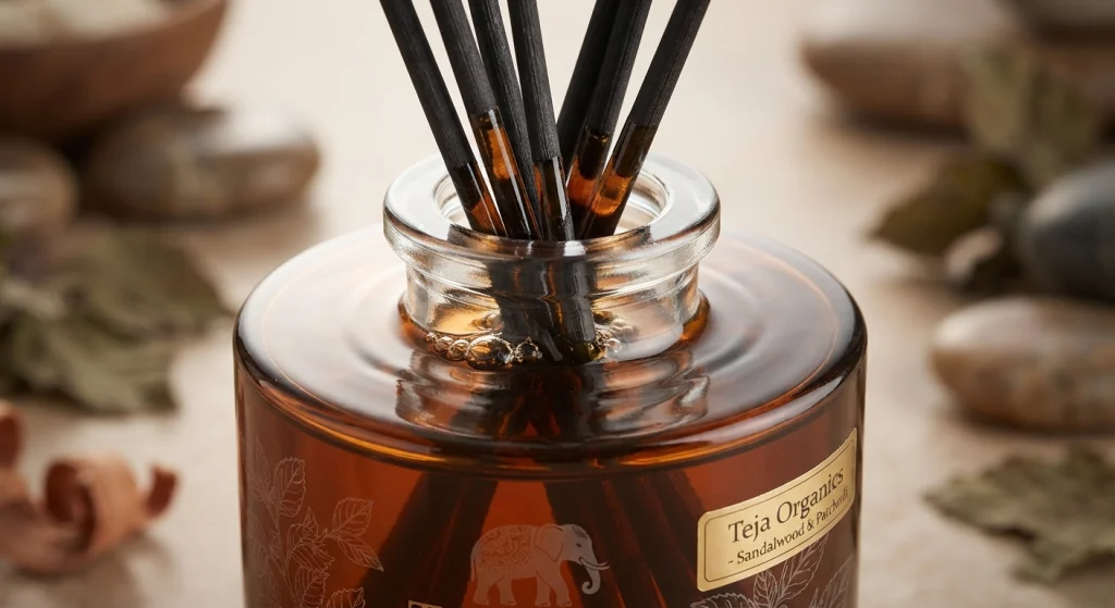 Sandal Patchouli Reed Diffuser Oil 50ml | Grounding | Warm | Earthy | Promotes relaxation & emotional balance