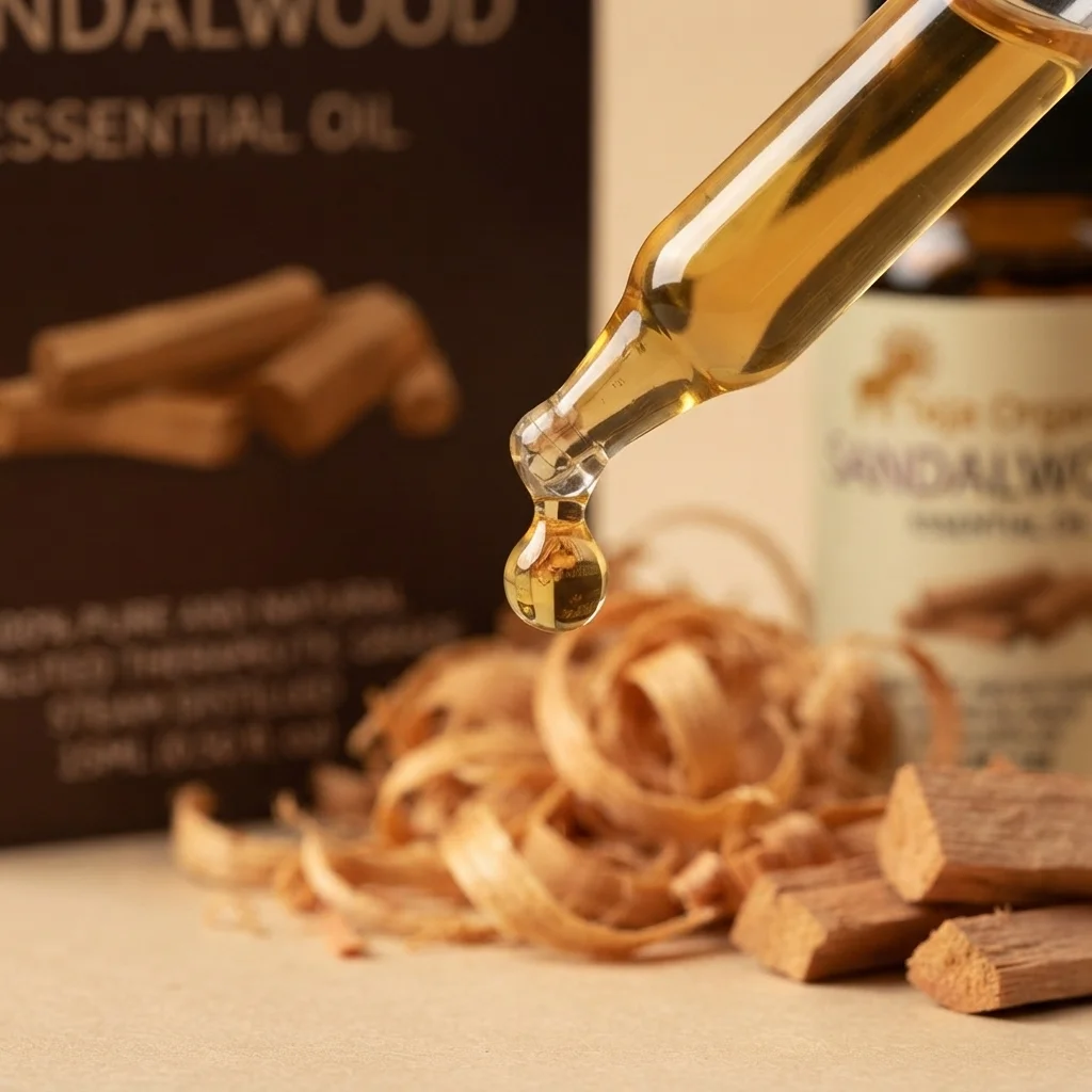 Sandalwood Essential Oil 15ml | 100% Pure & Natural | Warm, Woody, Soft & Sweet Fragrance | Reduces stress & promotes calmness | Skin Toner | Aromatherapy | Beauty and wellness  products