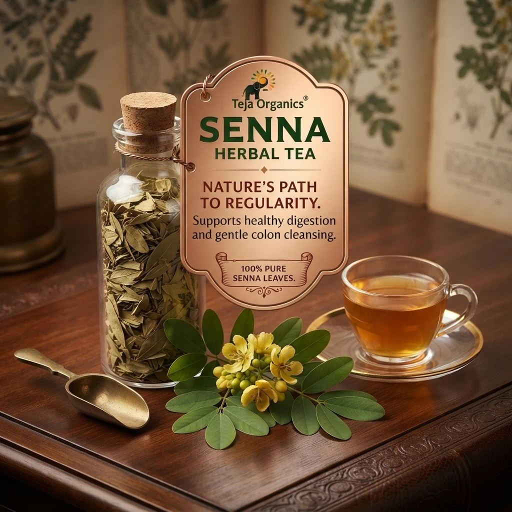 senna-tea-gallery3-1784371105213.webp Senna Tea 50 gm | 100% Pure Senna Leaves | Caffeine Free Herbal Tea | Traditionally Used for Digestive Regularity & Constipation | Colon Cleanser