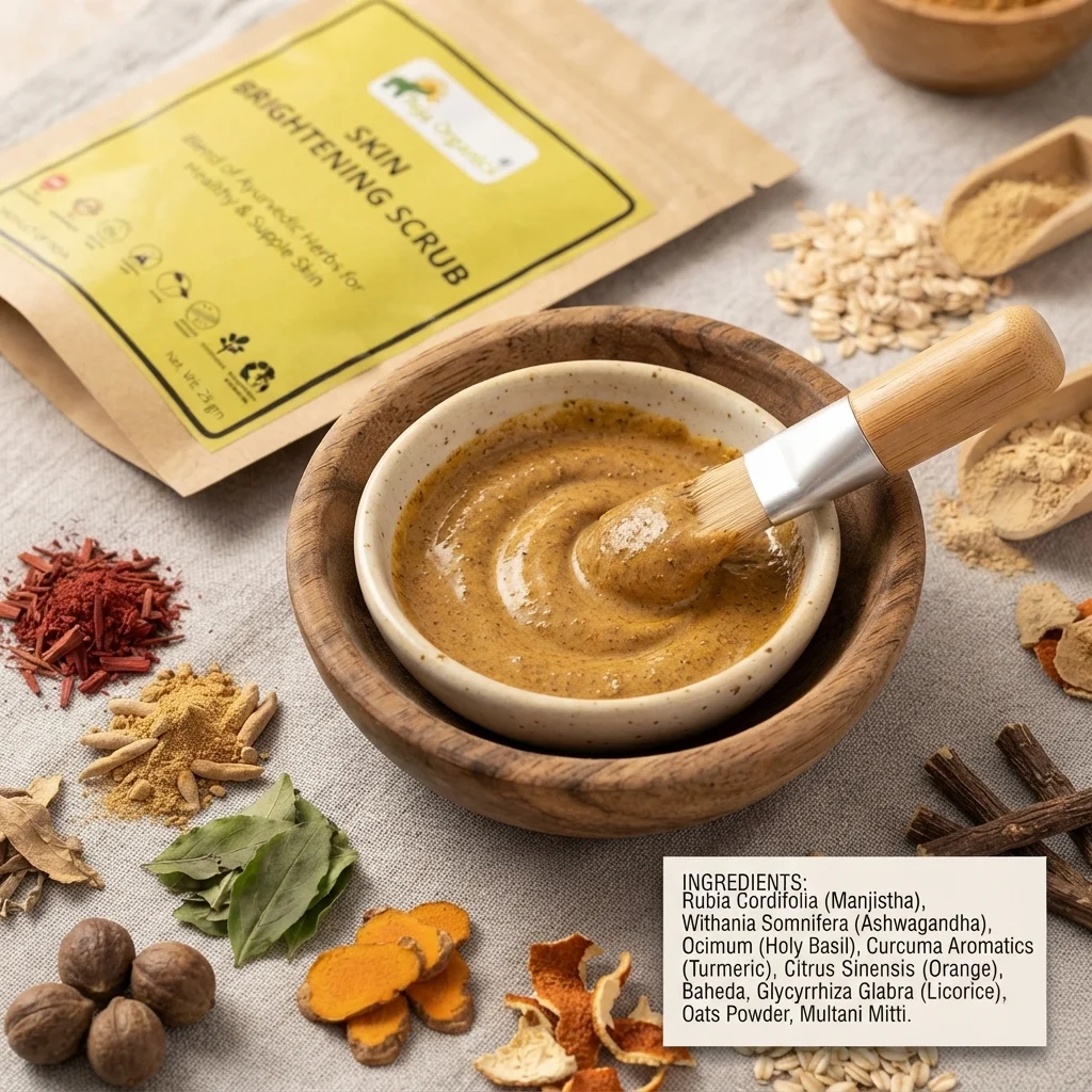 Skin Brightening Scrub | Blend of Ayurvedic Herbs for Healthy & Supple Skin  (Pack of 3)