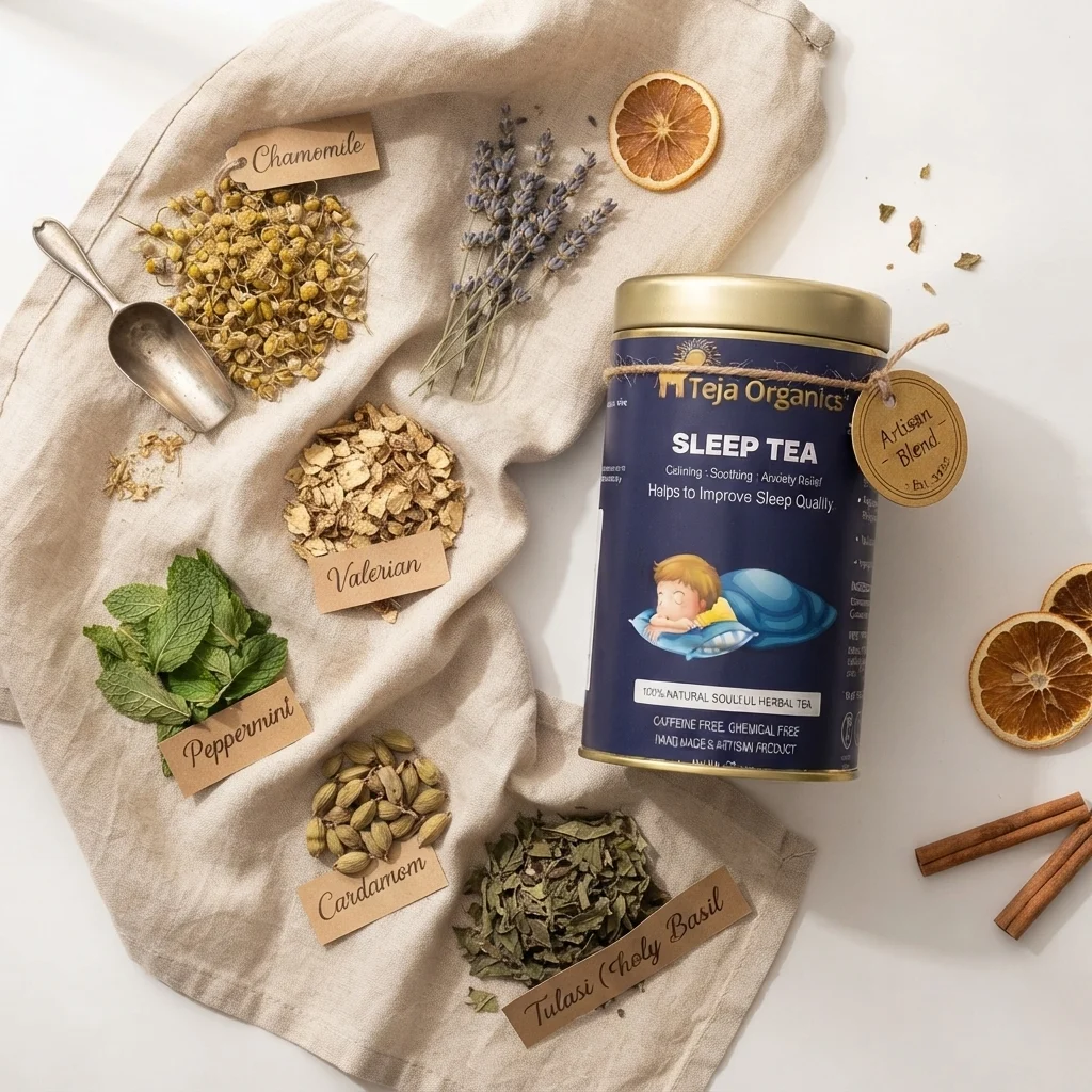 Sleep Tea 50 gm | Herbal Sleep Tea Blend | Caffeine Free | Supports Relaxation | Stress Relief | Deep Sleep