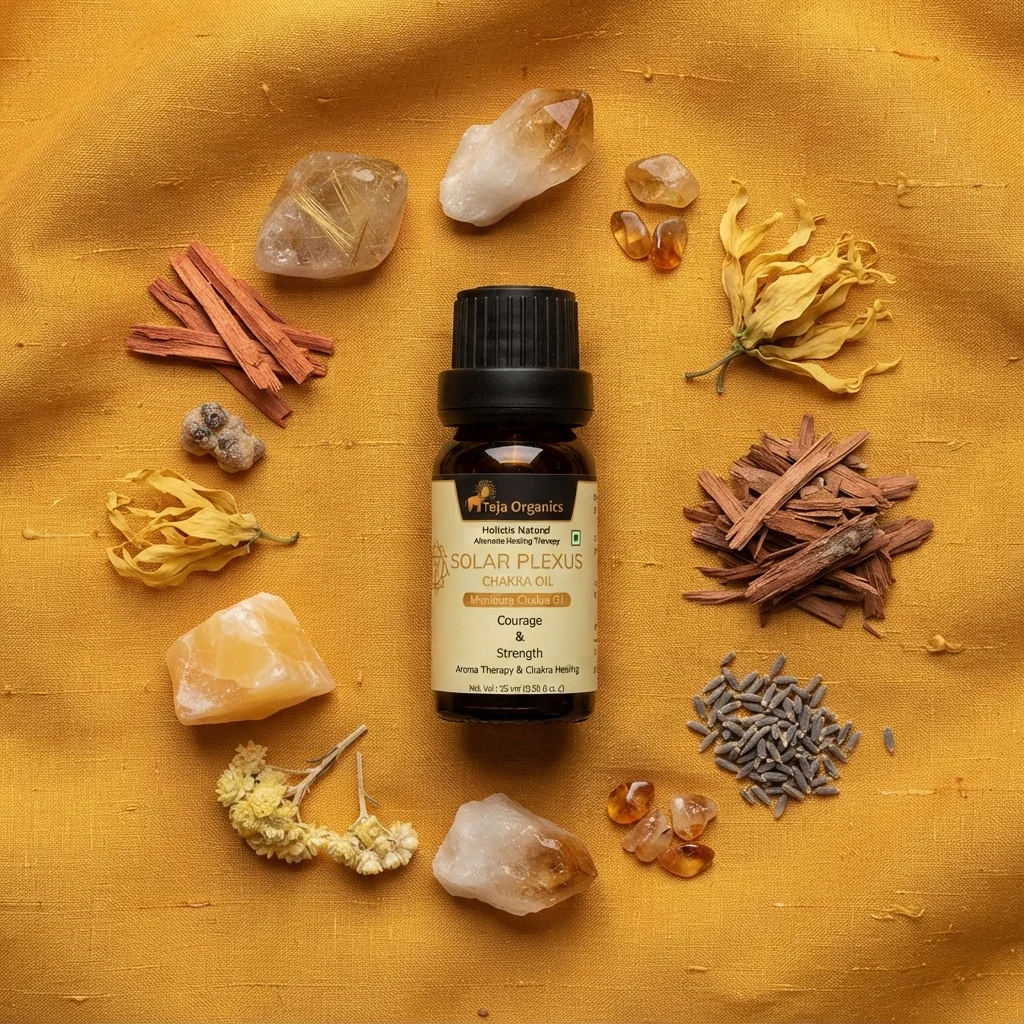 Solar Plexus Chakra Oil (Manipura Chakra) 15 ml | Aromatherapy Essential Oil Blend for Courage & Strength  | Helps to feel Assertive and Confident to make Decisions