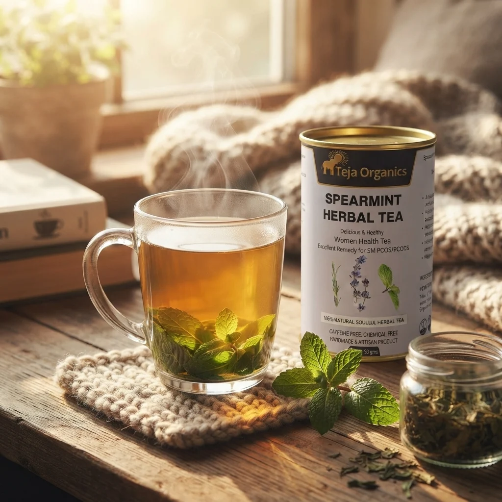 Spearmint Tea 50 gm | Women Health Tea, Excellent Remedy for SM PCOS/PCODS | Helps to stop painful menstrual cramps boost energy | Helps cure ovarian dysfunction |  Regulates menstrual cycle.