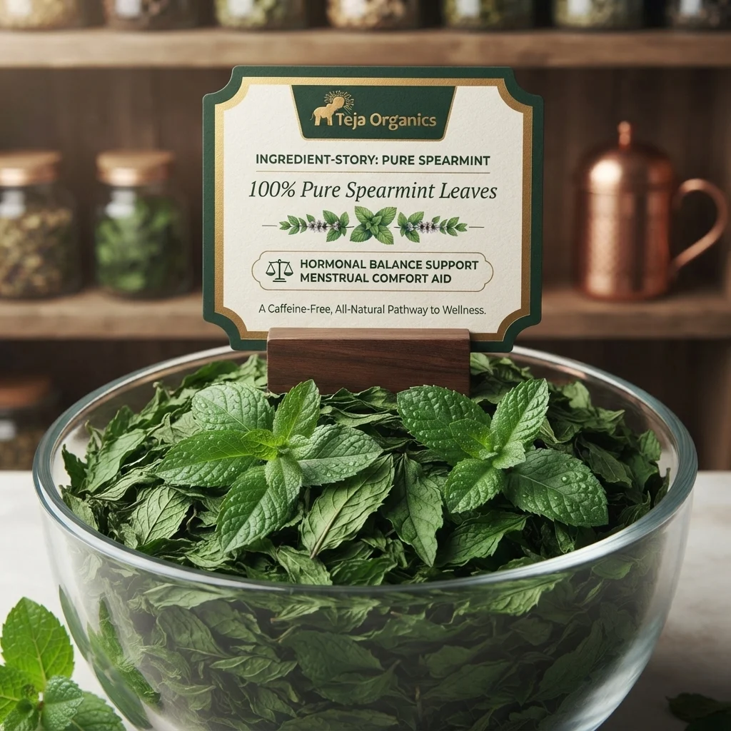 Spearmint Tea 50 gm | Women Health Tea, Excellent Remedy for SM PCOS/PCODS | Helps to stop painful menstrual cramps boost energy | Helps cure ovarian dysfunction |  Regulates menstrual cycle.