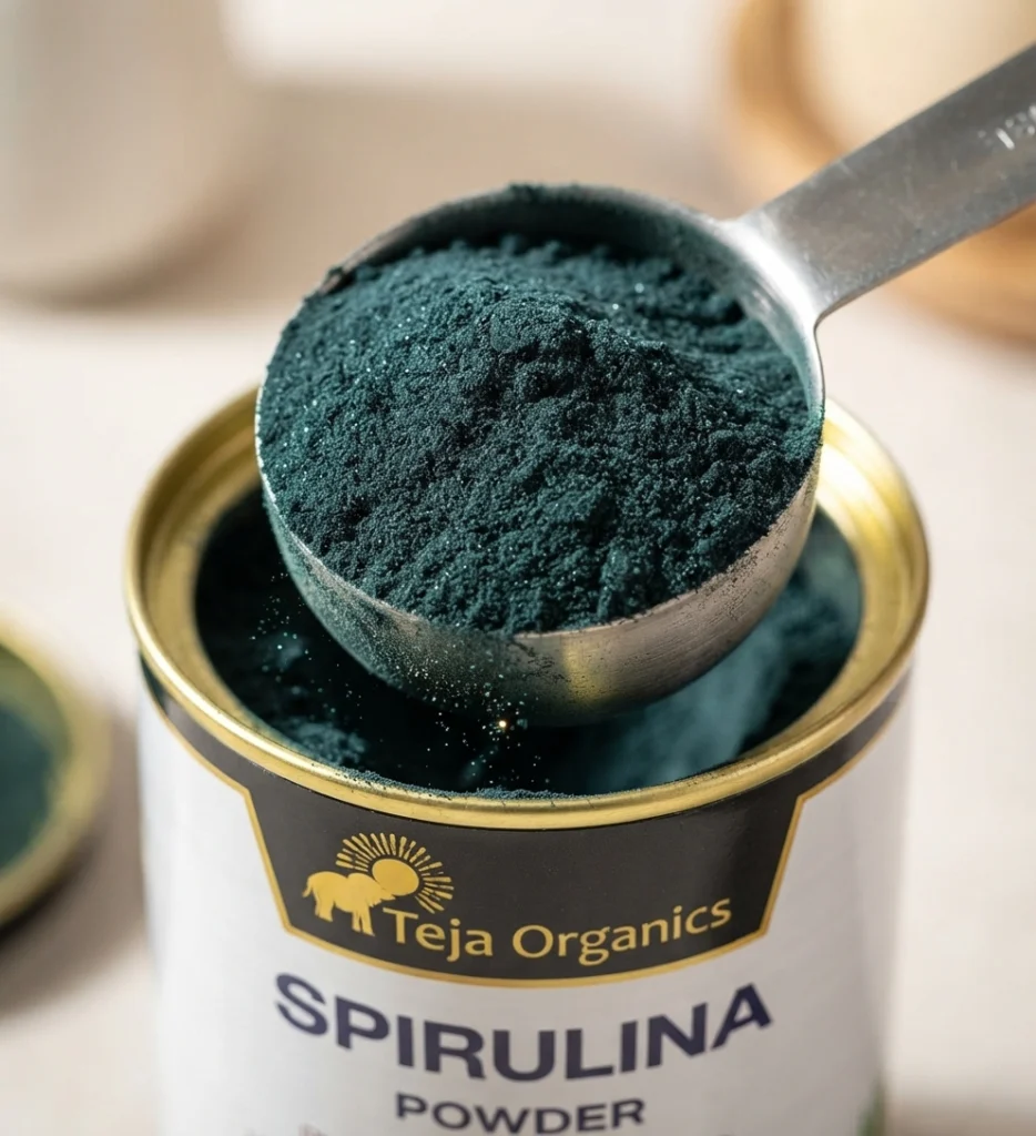 spirulina-powder-gallery1-1784370356653.webp Spirulina Powder | 100% Natural Superfood | High Concentration Of Protien And Chlorophyl | Rich in Plant Protein, Vitamins & Minerals | Supports Daily Nutrition & Wellness