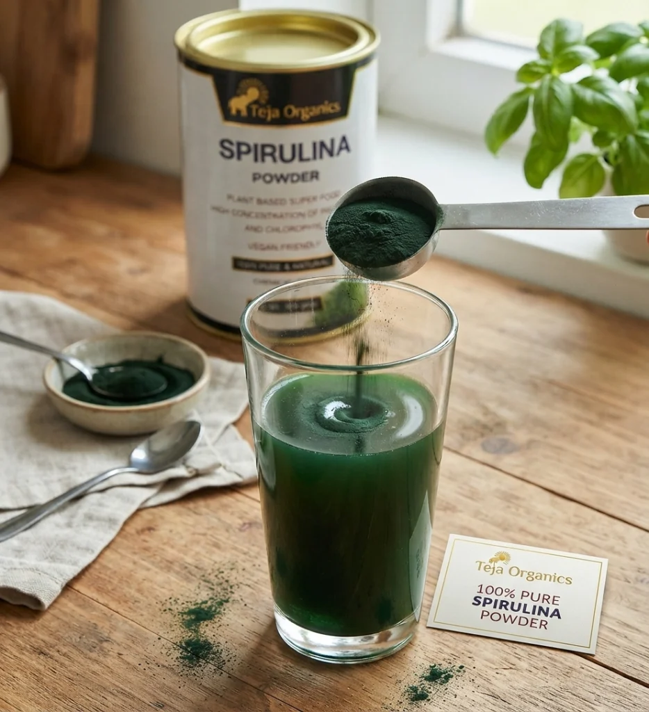 spirulina-powder-gallery2-1784370360265.webp Spirulina Powder | 100% Natural Superfood | High Concentration Of Protien And Chlorophyl | Rich in Plant Protein, Vitamins & Minerals | Supports Daily Nutrition & Wellness