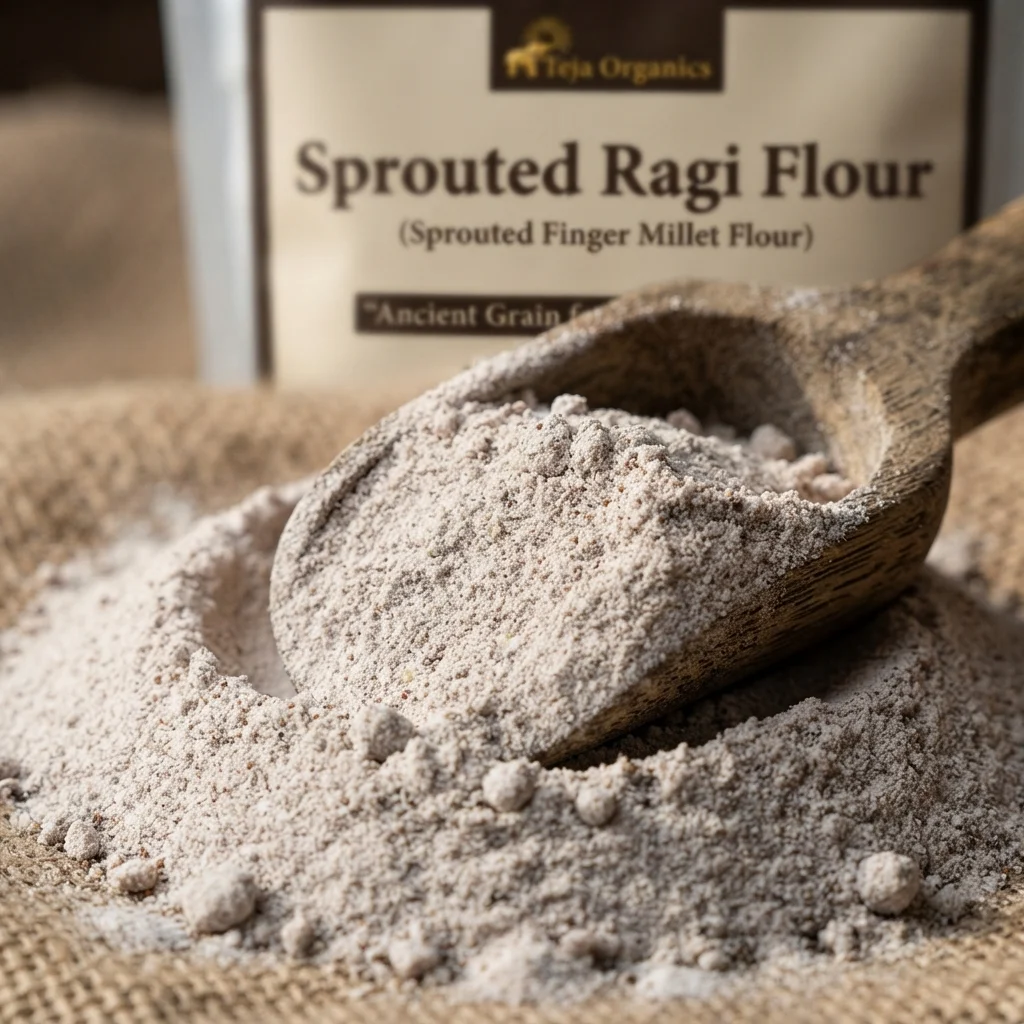 Sprouted Ragi Flour (Sprouted Finger Millet Flour) 500 gms