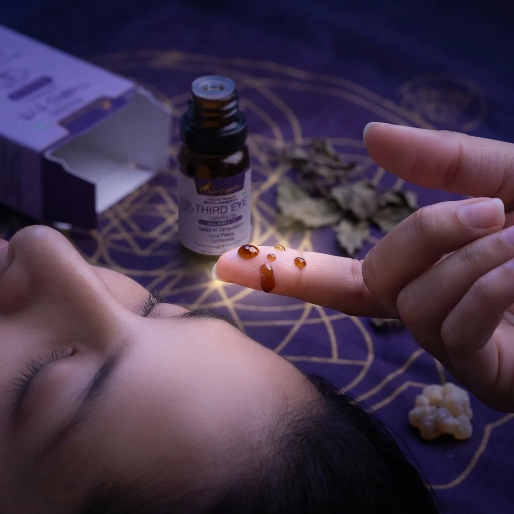 Third Eye Chakra Oil (Ajna Chakra) 15 ml | Aromatherapy Essential Oil Blend for Sense of Compassion, Inner Peace, Confidence | External Use
